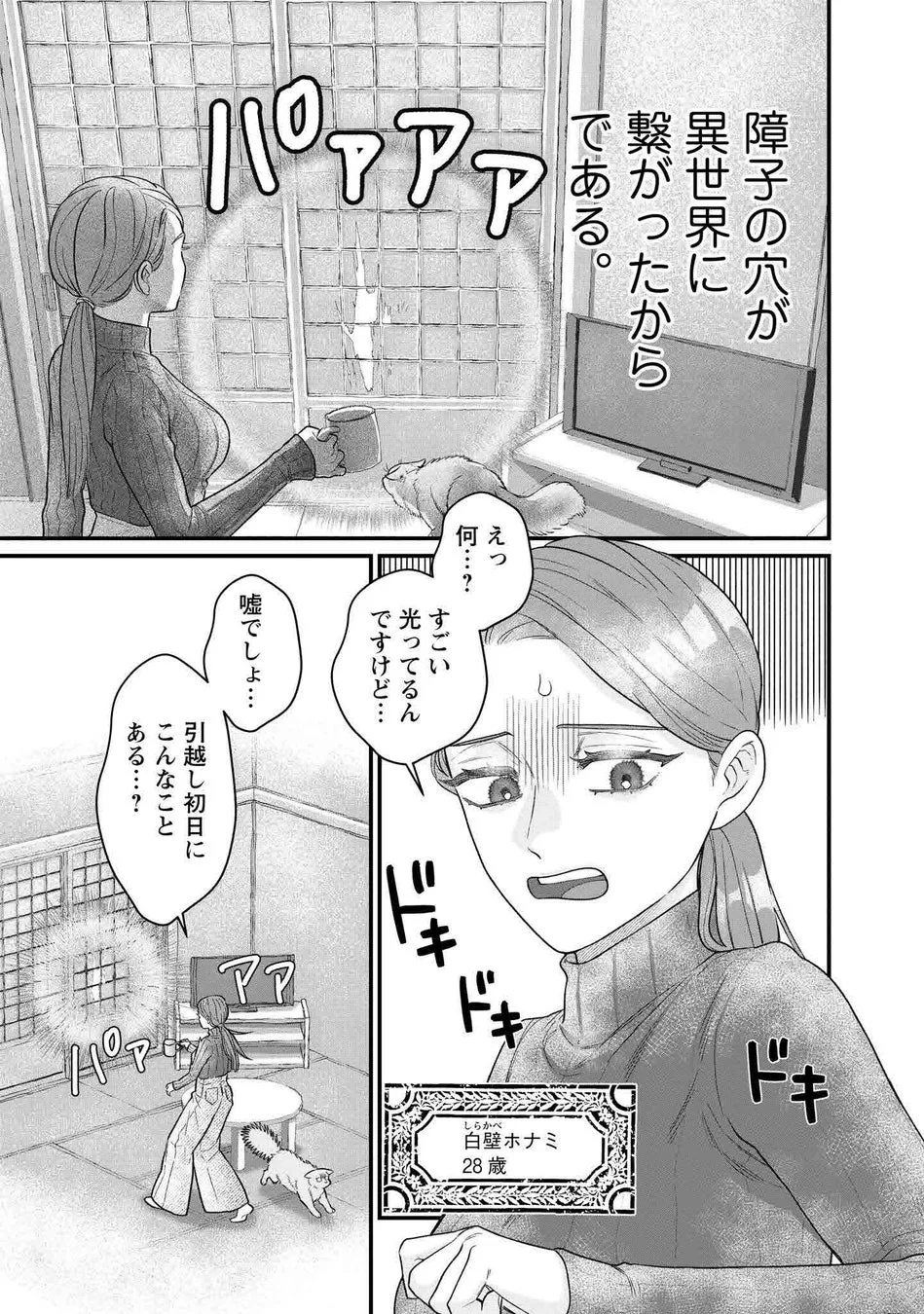 障子の穴が異世界に