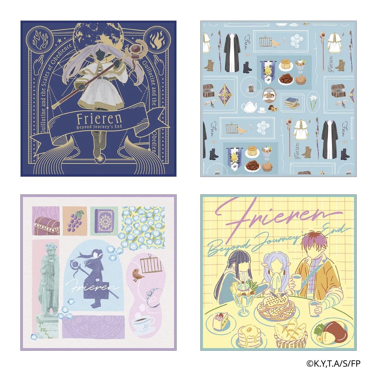 アパレル風イラストのハンドタオル