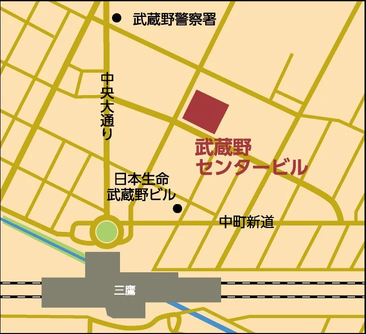 武蔵野センタービル周辺地図