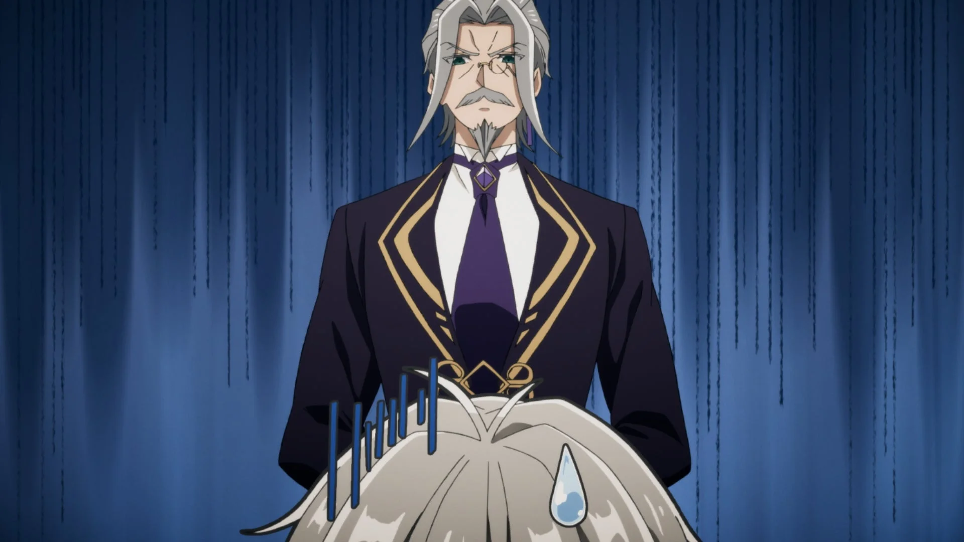 執事と困惑する人物