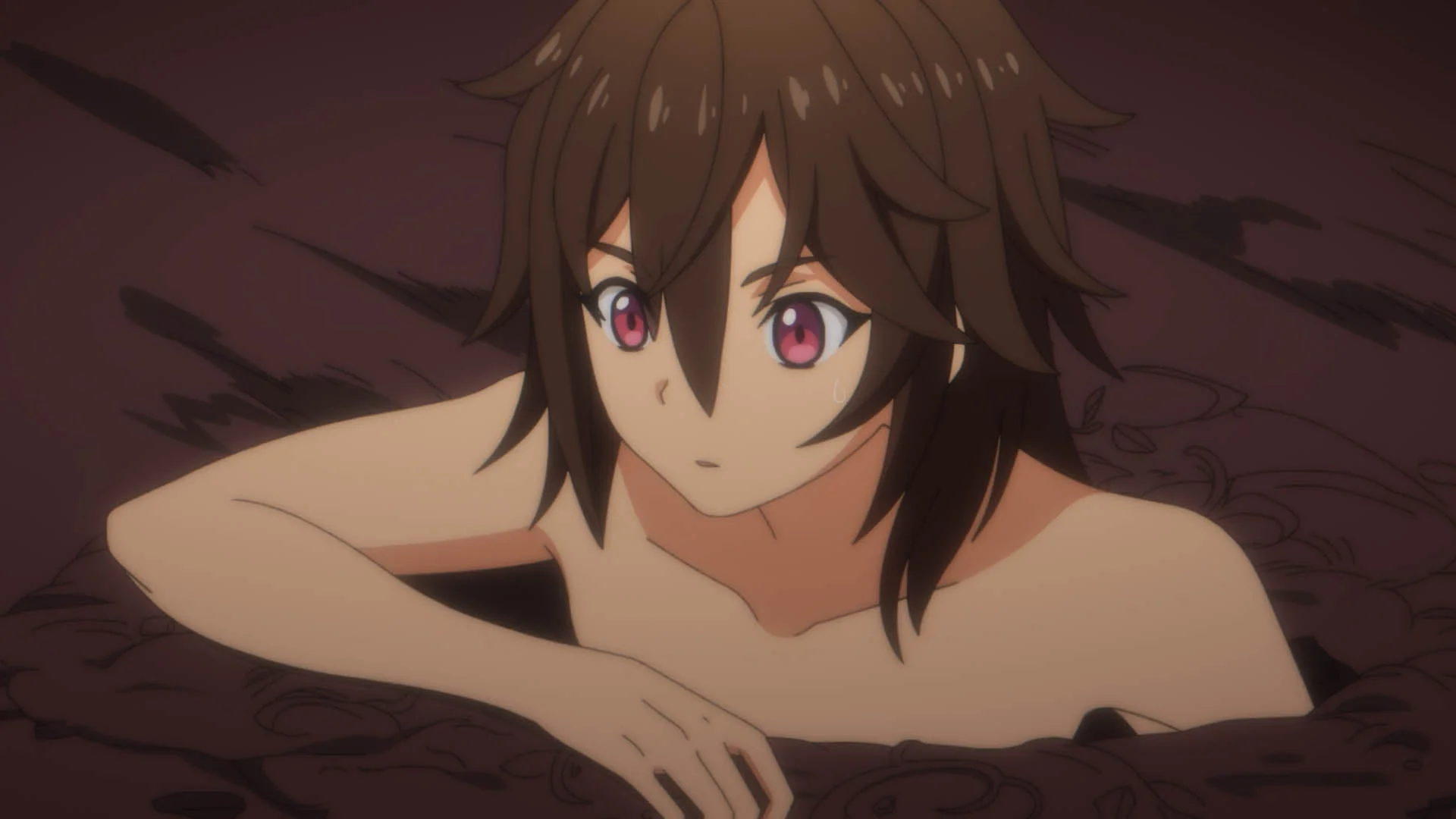 ティザーPV場面写真：泥に浸かる女性キャラクター