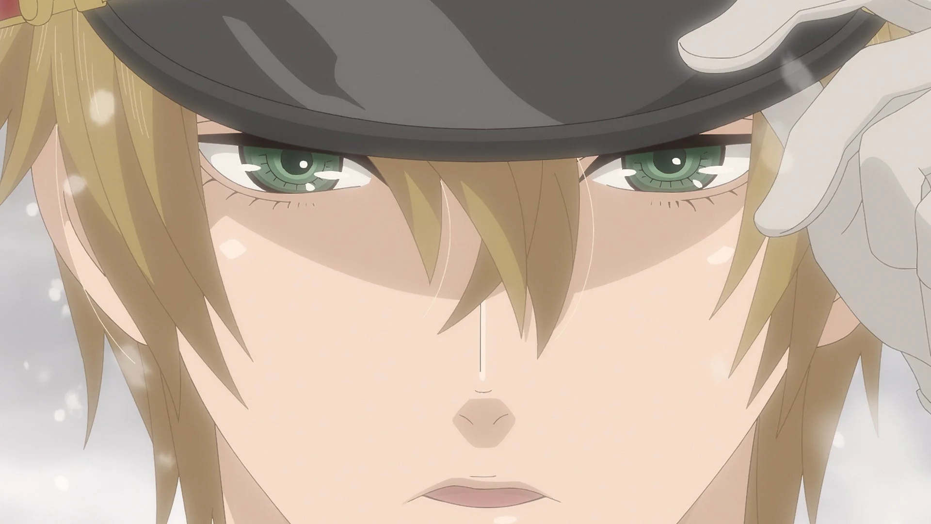 岩元胡堂の顔のクローズアップ