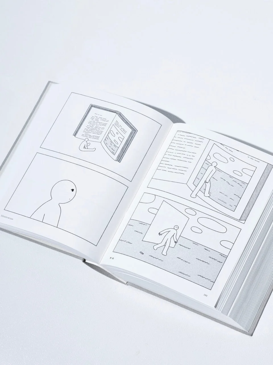 開かれたイラスト集のページ